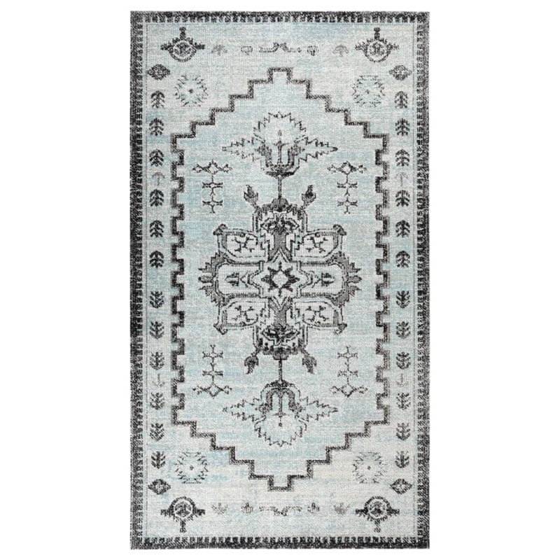 vidaXL Outdoor-Teppich Flachgewebe 115x170 cm Grün und Grau vidaXL Outdoor-Teppich Flachgewebe 115x170 cm Grün und Grau