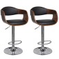 Barhocker 2 Stk. Bugholz und Kunstleder Barhocker 2 Stk. Bugholz und Kunstleder