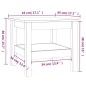 vidaXL Couchtisch Grau 45x45x40 cm Massivholz Kiefer vidaXL Couchtisch Grau 45x45x40 cm Massivholz Kiefer