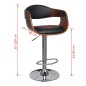 Barhocker 2 Stk. Bugholz und Kunstleder Barhocker 2 Stk. Bugholz und Kunstleder