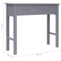 vidaXL Konsolentisch Grau 90×30×77 cm Holz vidaXL Konsolentisch Grau 90×30×77 cm Holz