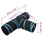 vidaXL Katzentunnel 3-Wege Schwarz und Blau 90 cm Polyester vidaXL Katzentunnel 3-Wege Schwarz und Blau 90 cm Polyester