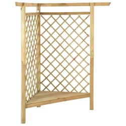 vidaXL Eckpergola mit Bank 166x81x174 cm Kiefernholz Imprägniert  