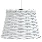 vidaXL Lampenschirm Weiß Ø20x15 cm Korbweide vidaXL Lampenschirm Weiß Ø20x15 cm Korbweide