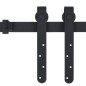 vidaXL Mini Schiebetürbeschlag Set für Schranktüren Carbonstahl 183 cm vidaXL Mini Schiebetürbeschlag Set für Schranktüren Carbonstahl 183 cm