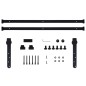 vidaXL Mini Schiebetürbeschlag Set für Schranktüren Carbonstahl 183 cm vidaXL Mini Schiebetürbeschlag Set für Schranktüren Carbonstahl 183 cm