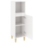 vidaXL Badschrank Hochglanz-Weiß 30x30x100 cm Holzwerkstoff vidaXL Badschrank Hochglanz-Weiß 30x30x100 cm Holzwerkstoff