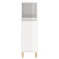 vidaXL Badschrank Hochglanz-Weiß 30x30x100 cm Holzwerkstoff vidaXL Badschrank Hochglanz-Weiß 30x30x100 cm Holzwerkstoff