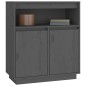 vidaXL Sideboard Grau 70x34x80 cm Massivholz Kiefer vidaXL Sideboard Grau 70x34x80 cm Massivholz Kiefer