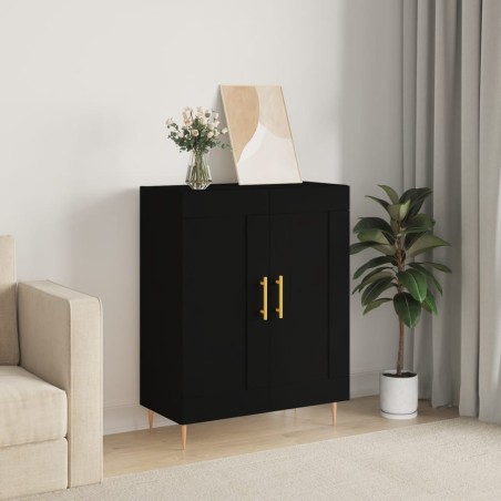 vidaXL Sideboard Schwarz 69,5x34x90 cm Holzwerkstoff