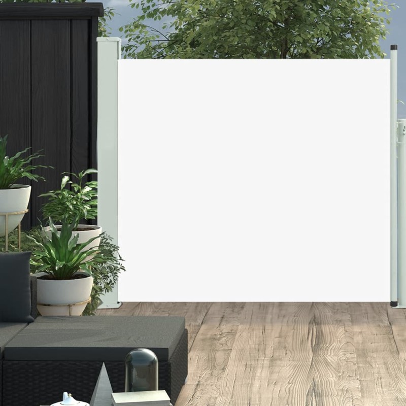 vidaXL Ausziehbare Seitenmarkise 100x300 cm Creme vidaXL Ausziehbare Seitenmarkise 100x300 cm Creme
