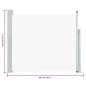 vidaXL Ausziehbare Seitenmarkise 100x300 cm Creme vidaXL Ausziehbare Seitenmarkise 100x300 cm Creme