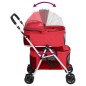 vidaXL Hundewagen für 2 Hunde Faltbar Rot 83x48x97 cm Oxford-Gewebe vidaXL Hundewagen für 2 Hunde Faltbar Rot 83x48x97 cm Oxford-Gewebe