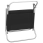 vidaXL Klappbare Strandstühle 2 Stk. Schwarz Stoff vidaXL Klappbare Strandstühle 2 Stk. Schwarz Stoff