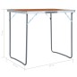 vidaXL Klappbarer Campingtisch mit Metallrahmen 80 x 60 cm vidaXL Klappbarer Campingtisch mit Metallrahmen 80 x 60 cm