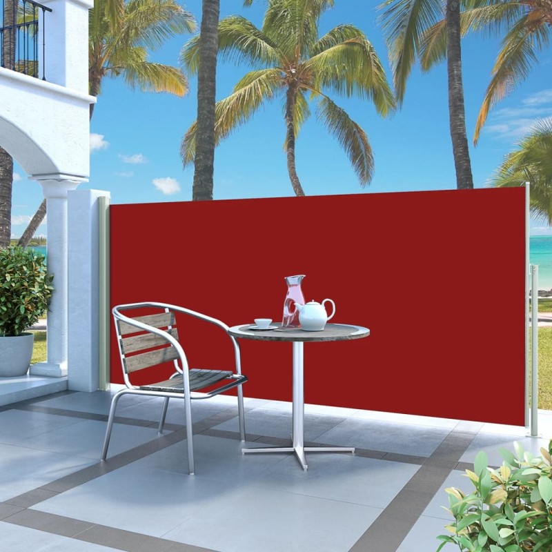 vidaXL Seitenmarkise Ausziehbar 140x300 cm Rot vidaXL Seitenmarkise Ausziehbar 140x300 cm Rot