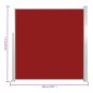 vidaXL Seitenmarkise Ausziehbar 140x300 cm Rot vidaXL Seitenmarkise Ausziehbar 140x300 cm Rot