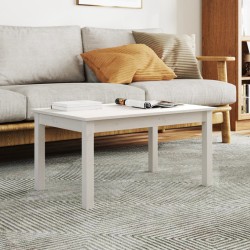 vidaXL Couchtisch Weiß 80x50x40 cm Massivholz Kiefer