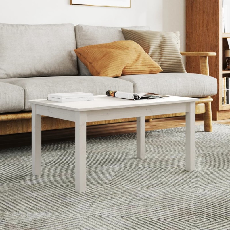 vidaXL Couchtisch Weiß 80x50x40 cm Massivholz Kiefer vidaXL Couchtisch Weiß 80x50x40 cm Massivholz Kiefer