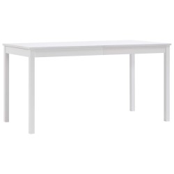 vidaXL Esstisch Weiß 140x70x73 cm Kiefernholz