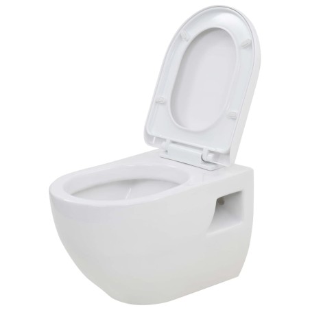 vidaXL Wand-WC Keramik Weiß  
