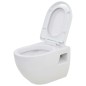 vidaXL Wand-WC Keramik Weiß vidaXL Wand-WC Keramik Weiß
