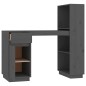 vidaXL Schreibtisch Grau 110x53x117 cm Massivholz Kiefer vidaXL Schreibtisch Grau 110x53x117 cm Massivholz Kiefer
