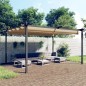 vidaXL Pavillon mit Ausziehbarem Dach 4x3 m Taupe vidaXL Pavillon mit Ausziehbarem Dach 4x3 m Taupe