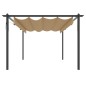 vidaXL Pavillon mit Ausziehbarem Dach 4x3 m Taupe vidaXL Pavillon mit Ausziehbarem Dach 4x3 m Taupe