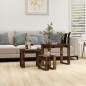 vidaXL Satztische 3 Stk. Räuchereiche Holzwerkstoff vidaXL Satztische 3 Stk. Räuchereiche Holzwerkstoff