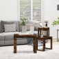 vidaXL Satztische 3 Stk. Räuchereiche Holzwerkstoff vidaXL Satztische 3 Stk. Räuchereiche Holzwerkstoff