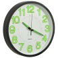 vidaXL Leuchtende Wanduhr Schwarz 30 cm vidaXL Leuchtende Wanduhr Schwarz 30 cm