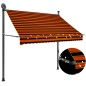 vidaXL Einziehbare Markise Handbetrieben mit LED 200 cm Orange Braun vidaXL Einziehbare Markise Handbetrieben mit LED 200 cm Orange Braun