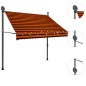 vidaXL Einziehbare Markise Handbetrieben mit LED 200 cm Orange Braun vidaXL Einziehbare Markise Handbetrieben mit LED 200 cm Orange Braun