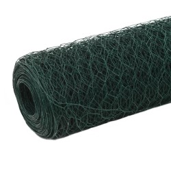 vidaXL Drahtzaun Stahl mit PVC-Beschichtung 25x1,2 m Grün