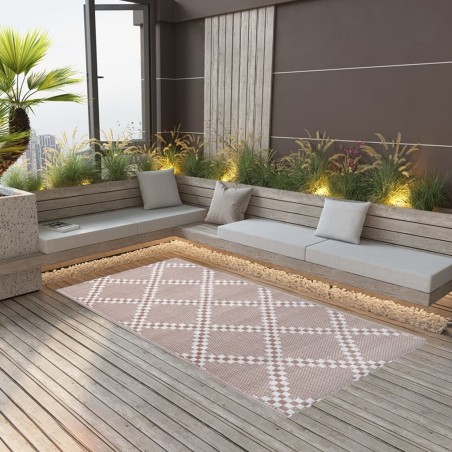 vidaXL Outdoor-Teppich Braun 190x290 cm PP