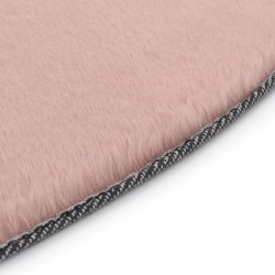 vidaXL Teppich 160 cm Kunstkaninchenfell Altrosa