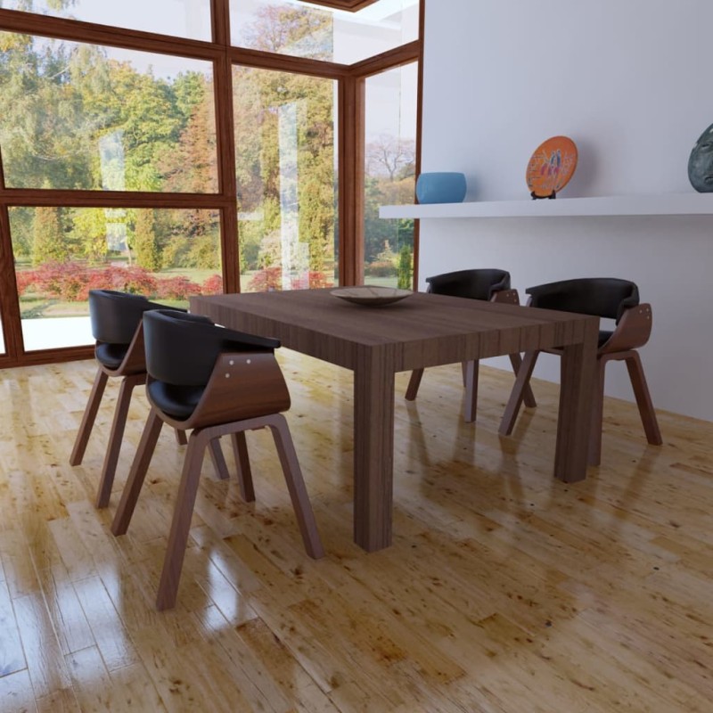 vidaXL Esszimmerstühle 4 Stk. Bugholz und Kunstleder vidaXL Esszimmerstühle 4 Stk. Bugholz und Kunstleder
