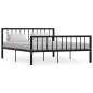 vidaXL Bettgestell Schwarz Metall 160×200 cm vidaXL Bettgestell Schwarz Metall 160×200 cm