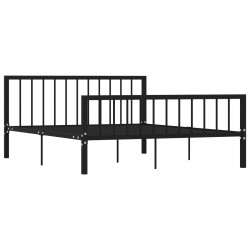 vidaXL Bettgestell Schwarz Metall 160×200 cm