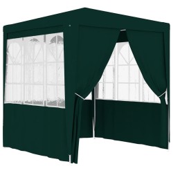 vidaXL Profi-Partyzelt mit Seitenwänden 2×2m Grün 90 g/m²