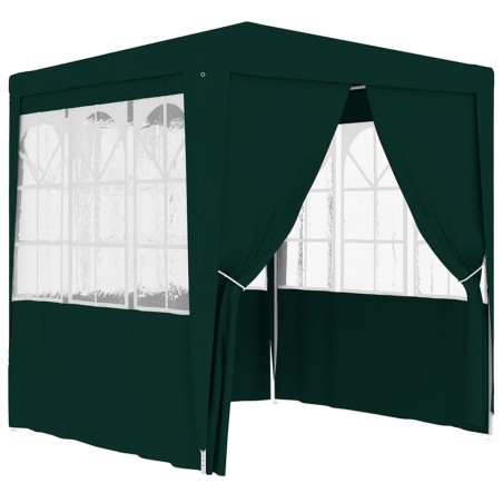 vidaXL Profi-Partyzelt mit Seitenwänden 2×2m Grün 90 g/m²