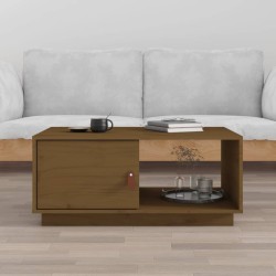 vidaXL Couchtisch Honigbraun 80x50x35,5 cm Massivholz Kiefer