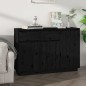 vidaXL Sideboard Schwarz 110x34x75 cm Massivholz Kiefer vidaXL Sideboard Schwarz 110x34x75 cm Massivholz Kiefer