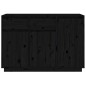 vidaXL Sideboard Schwarz 110x34x75 cm Massivholz Kiefer vidaXL Sideboard Schwarz 110x34x75 cm Massivholz Kiefer