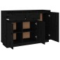 vidaXL Sideboard Schwarz 110x34x75 cm Massivholz Kiefer vidaXL Sideboard Schwarz 110x34x75 cm Massivholz Kiefer