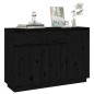 vidaXL Sideboard Schwarz 110x34x75 cm Massivholz Kiefer vidaXL Sideboard Schwarz 110x34x75 cm Massivholz Kiefer