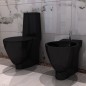 Keramik-WC & Bidet-Set Schwarz Keramik-WC & Bidet-Set Schwarz