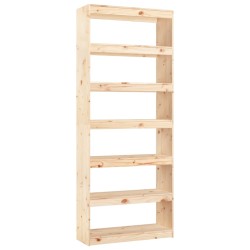 vidaXL Bücherregal/Raumteiler 80x30x199,5 cm Massivholz Kiefer