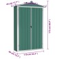 vidaXL Gerätehaus Grün 116x45x175 cm Verzinkter Stahl vidaXL Gerätehaus Grün 116x45x175 cm Verzinkter Stahl